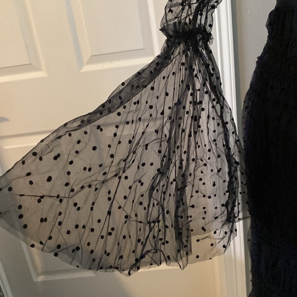 Venus Black Dotted Mesh Bodycon Dress size S - Picture 6 of 11
